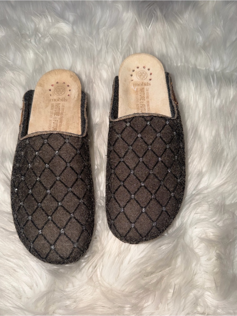 Mephisto Mobils Nature is Future Floral Wool Felt Clogs Comfort EU 42/US 10.5